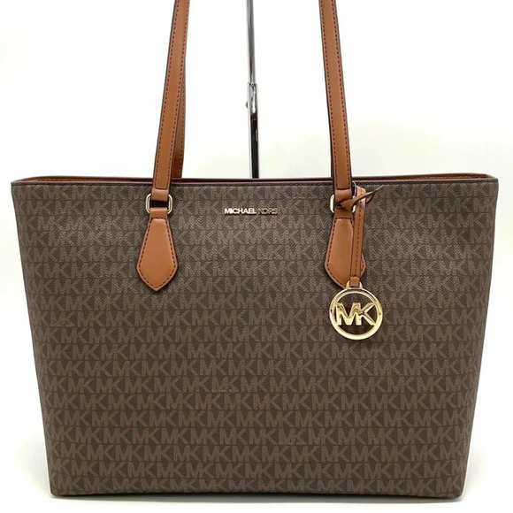 Michael Kors Bag Large Sheila Mf Tote Bag Brown/Gold - Picture 1 of 11